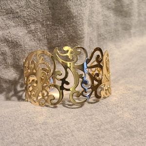 Gold Swirl Cuff Bracelet